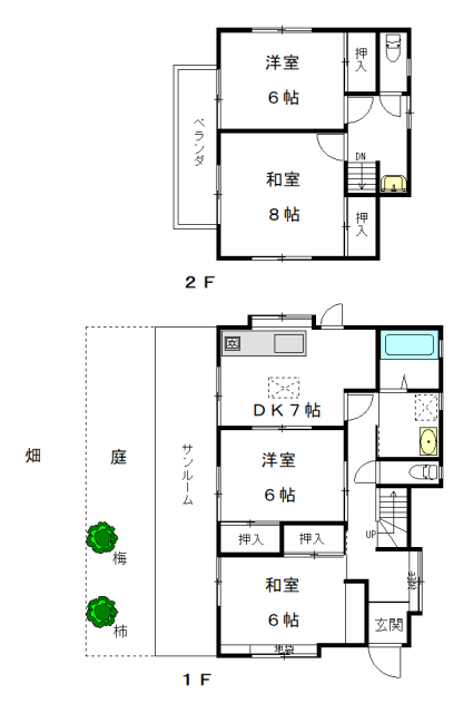 間取り図 煤ヶ谷貸家 (庭・畑)j.jpg