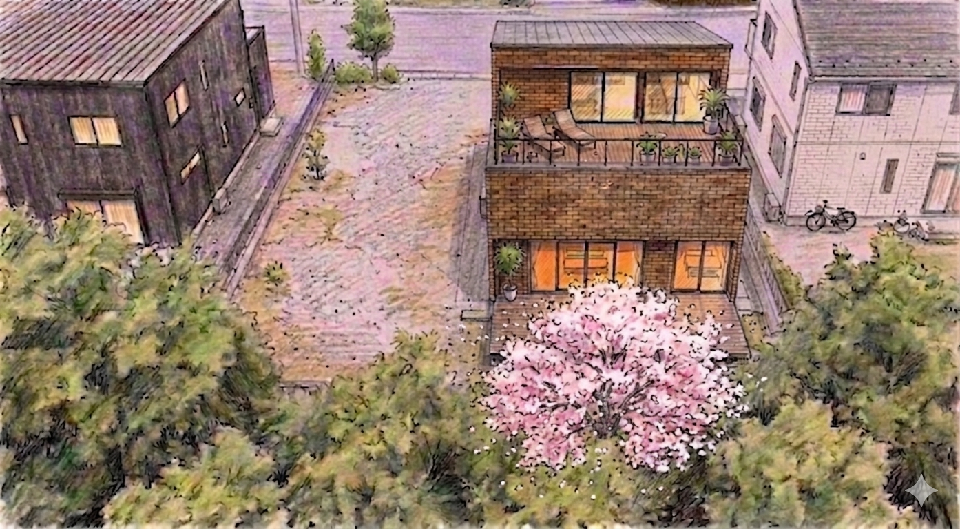 長谷3丁目建築パース_桜.png